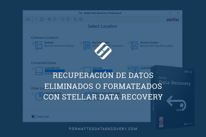 Recuperación de datos eliminados o formateados con Stellar Data Recovery