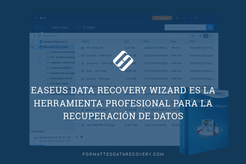 EaseUS Data Recovery Wizard es la herramienta profesional para la recuperación de datos