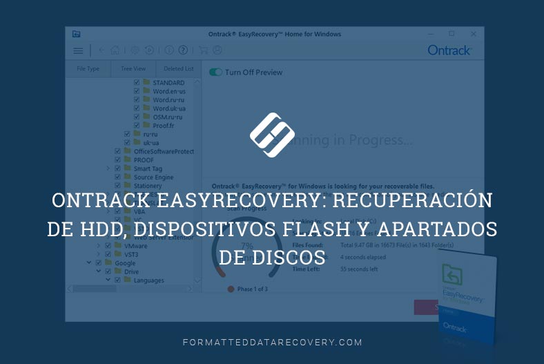 Ontrack EasyRecovery: recuperación de HDD, dispositivos flash y apartados de discos