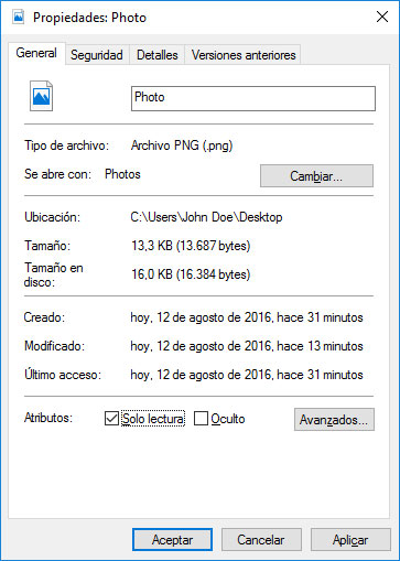 «Folder error»: Desbloquee el archivo marcado como solo lectura