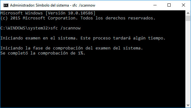La consola de línea de comandos de Windows 7