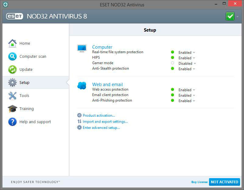 ESET NOD32 Antivirus en Windows 8, 8.1