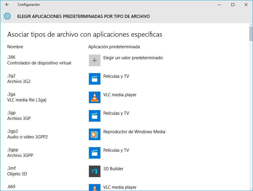 Configuración de PC en Windows 10